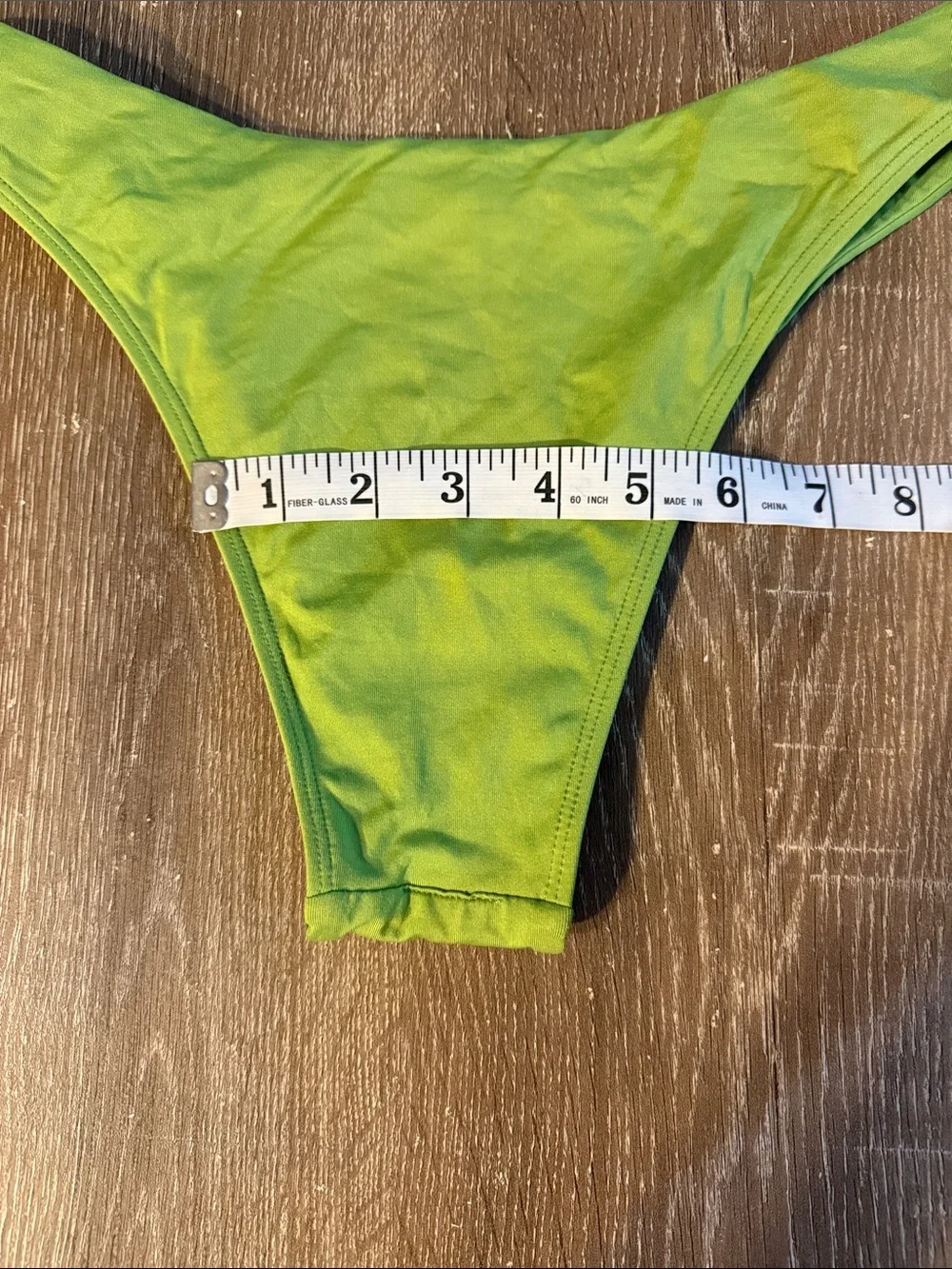 Monday Swimwear Lime Green Bikini Bottom, Size Small